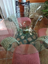 Mesa y sillas de forja
